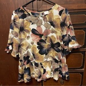 Cupio Multicolor Floral Blouse